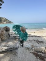 Ψάθινο Καπέλο Ελεονώρα (Τιρκουάζ)