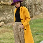 Μπουκλέ Κίτρινο Παλτό