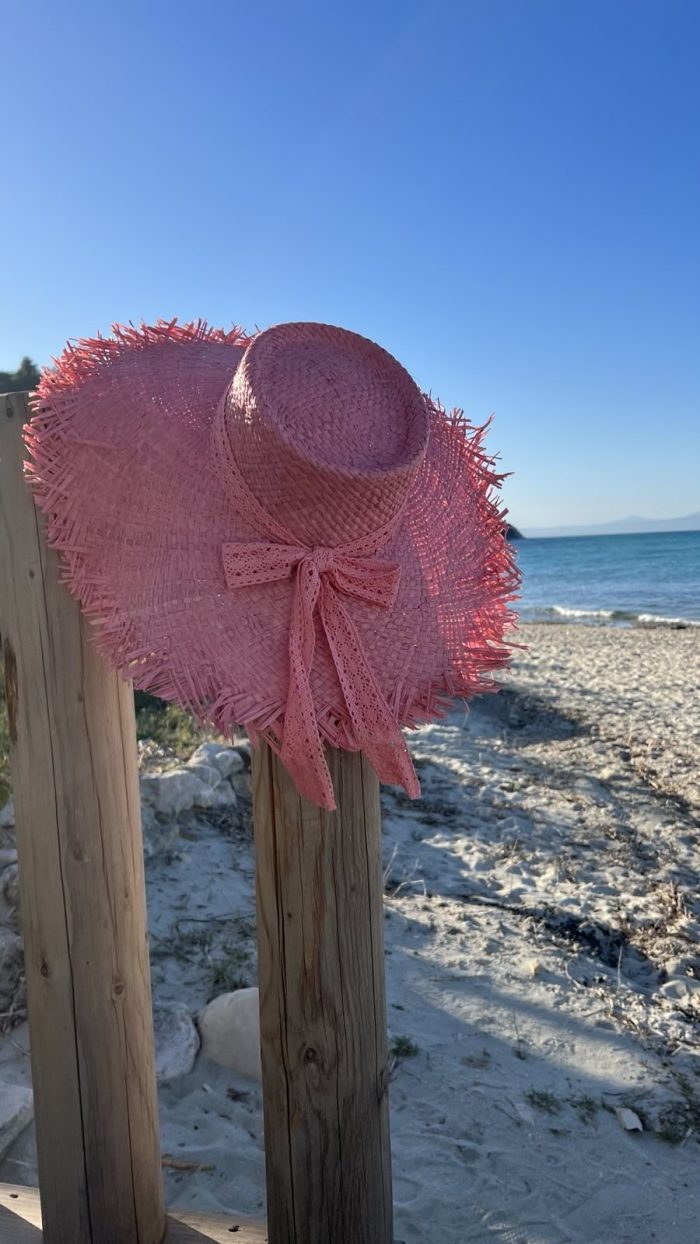 Ψάθινο Καπέλο Άννα (Pink)