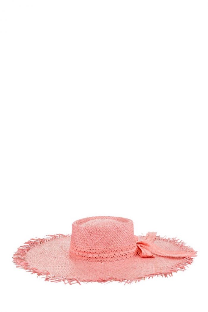 Ψάθινο Καπέλο Άννα (Pink)