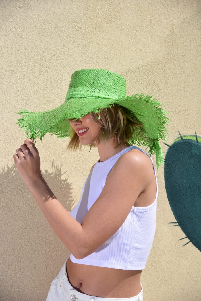 Ψάθινο Καπέλο Άννα (Green)