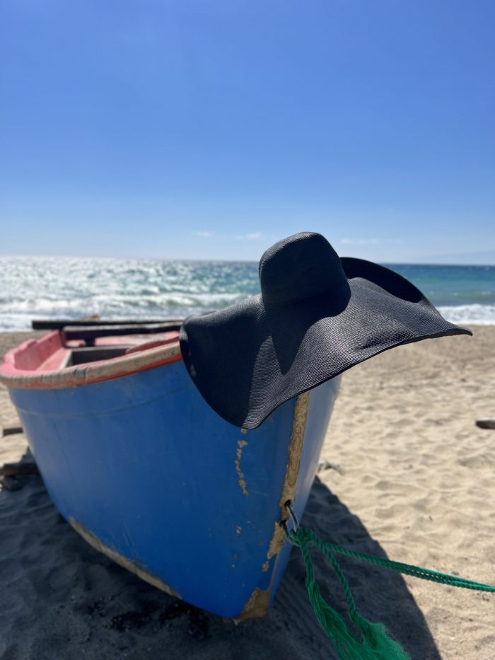 Ψάθινο Καπέλο Αλίκη (Μαύρο)