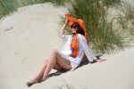 Ψάθινο Καπέλο Αλίκη (Πορτοκαλί)