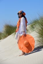 Ψάθινο Καπέλο Αλίκη (Πορτοκαλί)