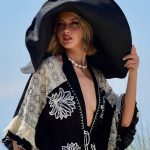 Ψάθινο Καπέλο Αλίκη (Μαύρο)