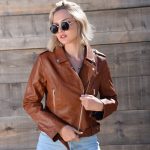 "Double Rider" Τζάκετ Δερματίνη (Κάμελ)