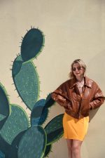Bomber Τζάκετ Δερματίνη Ταμπά