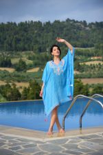 Καφτάνι Λινό Oversized (Γαλάζιο)