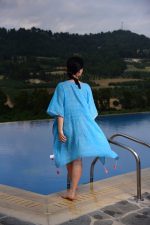 Καφτάνι Λινό Oversized (Γαλάζιο)