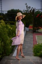Καφτάνι Λινό Oversized (Μωβ)