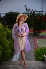 Καφτάνι Λινό Oversized (Μωβ)
