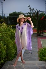 Καφτάνι Λινό Oversized (Μωβ)