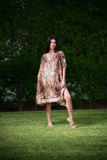 Καφτάνι Σατέν Oversized "Beige Marigold"