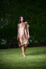 Καφτάνι Σατέν Oversized "Beige Marigold"