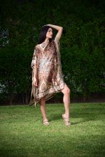 Καφτάνι Σατέν Oversized "Beige Marigold"
