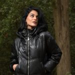 Δερμάτινο Μπουφάν Φουσκωτό με Επένδυση "Pati"