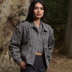 Jean Jacket Animal Print (Gray)