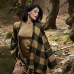 Ζακέτα/Κάπα Oversized (Καρό Ταμπά)