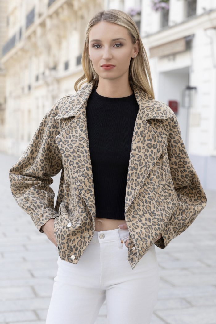 Perfecto Denim Jacket Leopard