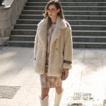 Γούνινο Σακάκι με Δέρμα (Μπεζ