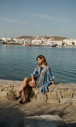 Boho Denim Κιμονό με Κεντήματα