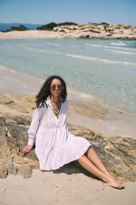 Λευκό Καφτάνι με Κεντήματα “Aegean Whisper”