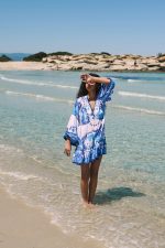 Καφτάνι Oversized Κοντό “Santorini Blue”