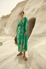 Μακρύ Καφτάν Φόρεμα με Χρυσοκέντητο Paisley Μοτίβο “Sade”