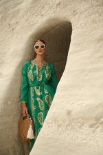 Μακρύ Καφτάν Φόρεμα με Χρυσοκέντητο Paisley Μοτίβο “Sade”