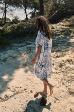 Καφτάνι με Safari Print Μπλε “Jungle Dream”