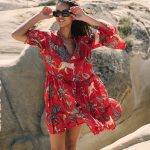 Κόκκινο Καφτάνι Σεμιζιέ “Maira”