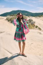Φόρεμα Πράσινο με Φουντάκια “Tropical Escape”