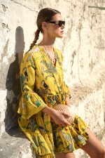 Κίτρινο Καφτάνι Σεμιζιέ “Zaira”