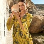 Κίτρινο Καφτάνι Σεμιζιέ “Zaira”