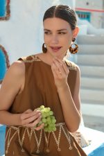 Κοντό Αμάνικο Ταμπά Φόρεμα με Κεντήματα “Amara”