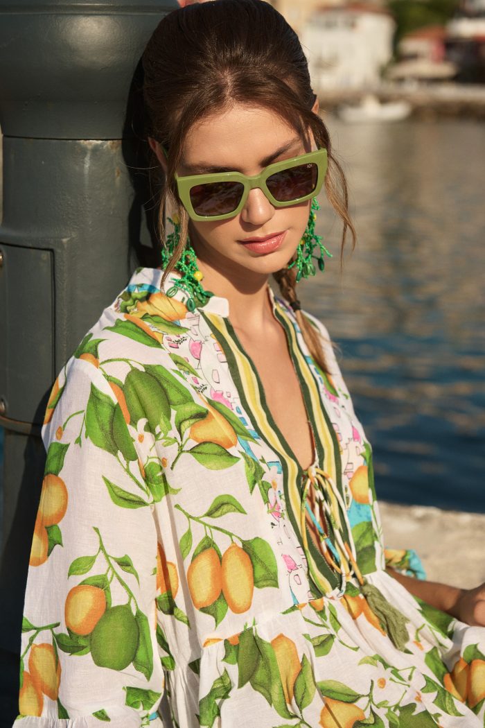 Καφτάνι “Mediterranean Lemon” με Boho Αισθητική