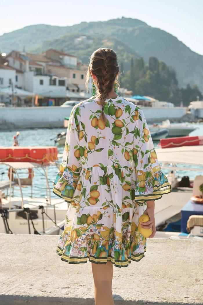 Καφτάνι “Mediterranean Lemon” με Boho Αισθητική