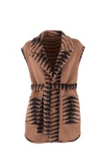 Γιλέκο “Savana” με Animal Print και Γούνινες Τσέπες