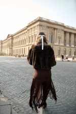 Καφέ Γούνινο Τζάκετ με Κουκούλα