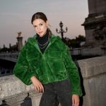 Πράσινο Γούνινο Τζάκετ με Κουκούλα