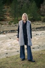 Γιλέκο Faux Fur Γκρι Ζεβρέ “Silver Mist”