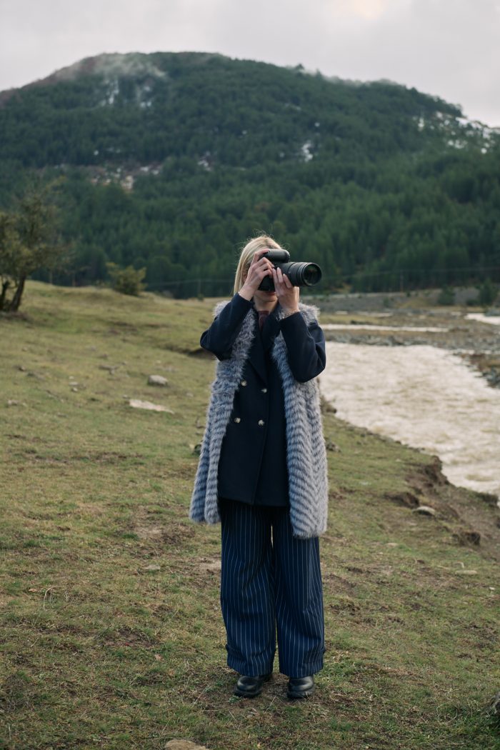 Γιλέκο Faux Fur Γκρι Ζεβρέ “Silver Mist”