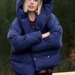 Μπλε Κοντό Puffer Jacket με Κουκούλα “Arctic”