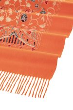Φουλάρι Πορτοκαλί με Κεντήματα “Saffron”