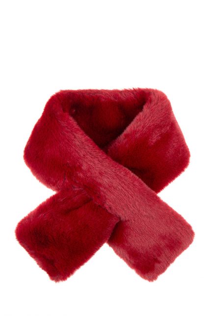 Γούνινο Γουνάκι Λαιμού Μπορντώ “Scarlet”
