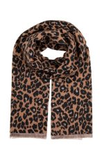 Κασκόλ Animal Print σε Καφέ Τόνο “Zahara”
