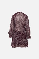 Μίνι Φόρεμα Μπορντό με Paisley Print “Adele”