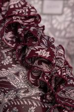 Μίνι Φόρεμα Μπορντό με Paisley Print “Adele”