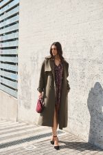 Παλτό Μάλλινο Χακί Trench “Savannah”