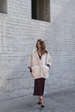 Κάπα Με Γούνα Και Suede Λεπτομέρειες Διπλής Όψης “Sahara”